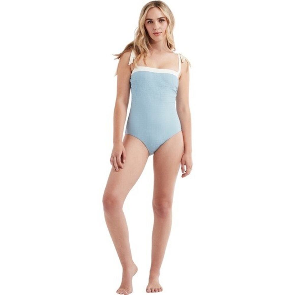 HERMOZA x Julia Berolzheimer Becca One Piece Blue Swimsuit Size 6 NWT $168